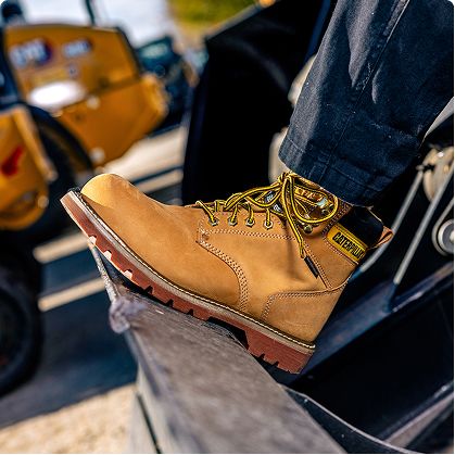 Yellow Second Shift boots.